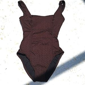 Catalina brown cable patterned swimsuit
